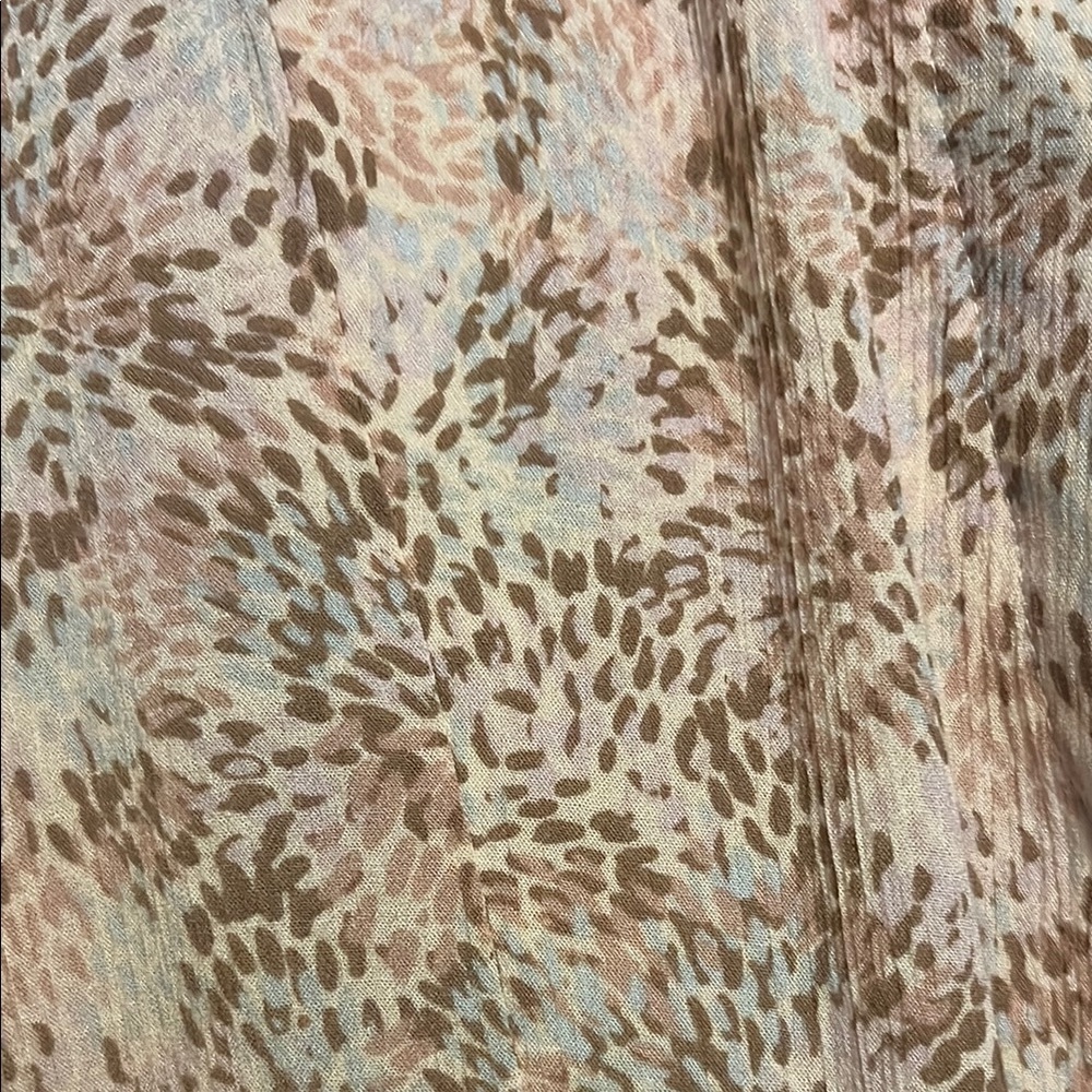Gentle Fawn Tan Floral Long Sleeve Dress Size Medium - Picture 2 of 7